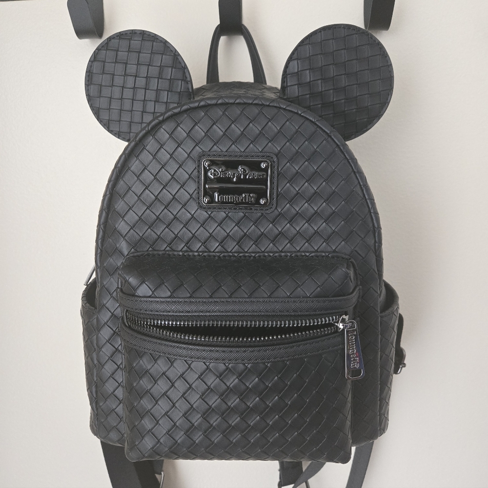 Disney Parks Mickey Mouse Woven black backpack